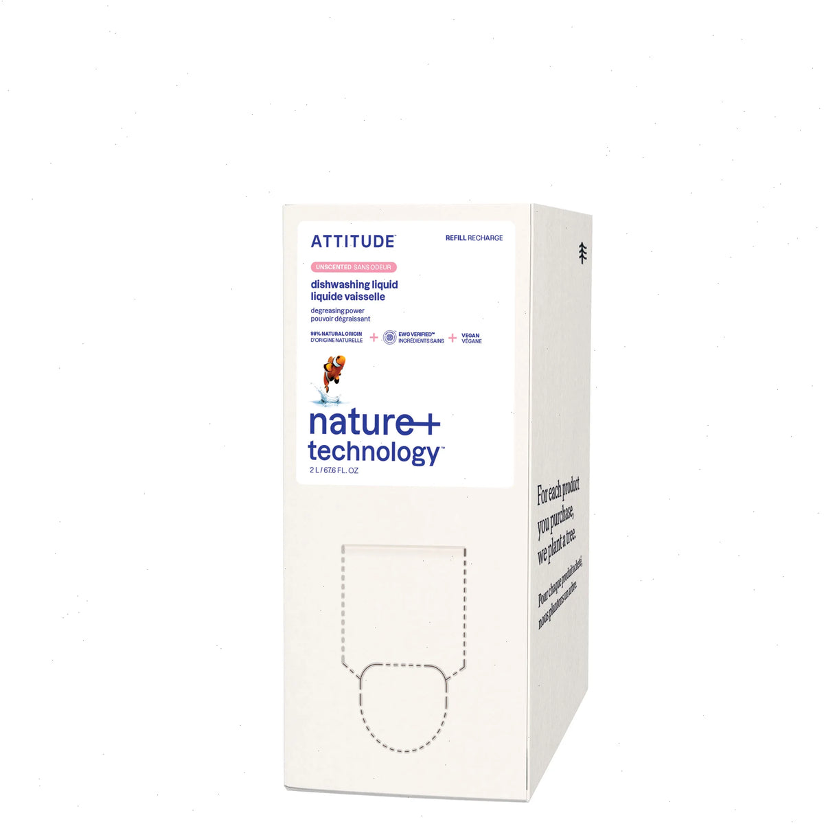 Dish Soap Unscented-Eco-Refill 67.6 FL. OZ.